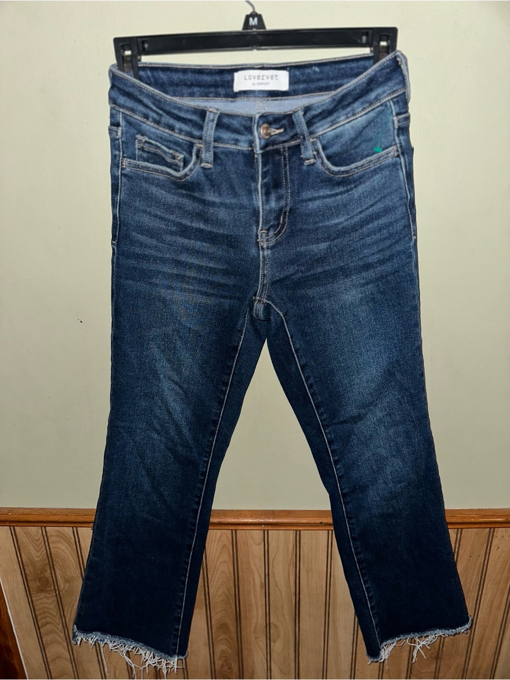 Lovervet Women's Dark Blue Cropped Jeans